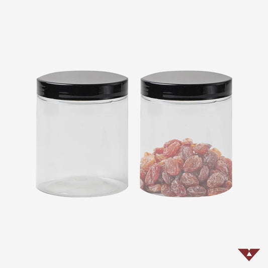 Food Grade PET Jar with Black PP Cap - 600ml