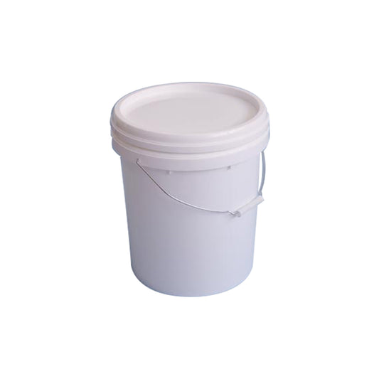 White Pail with Lid & Metal Handle – 15L