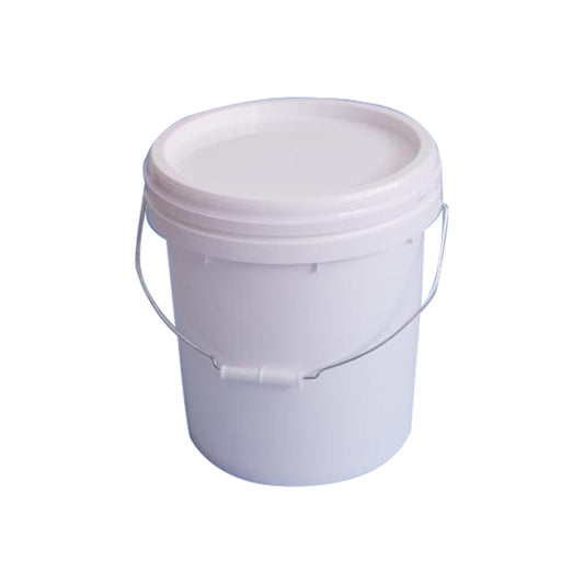 White Pail with Lid & Metal Handle – 20L