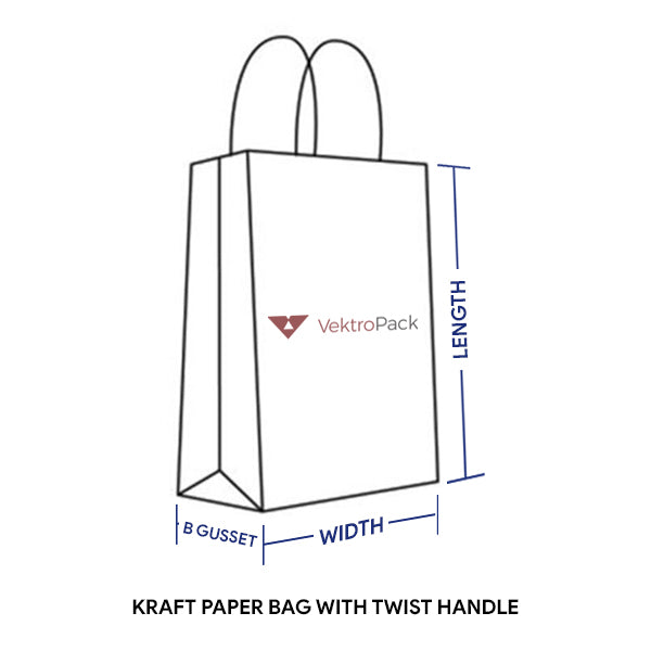 Large Kraft Paper Bag with Twist Handle