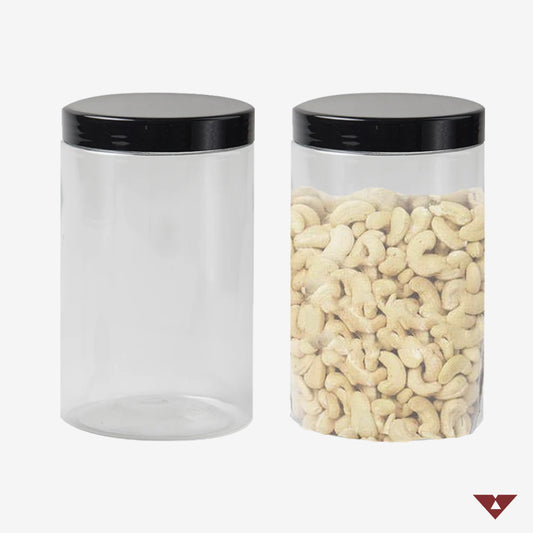 Food Grade PET Jar with Black PP Cap - 800ml