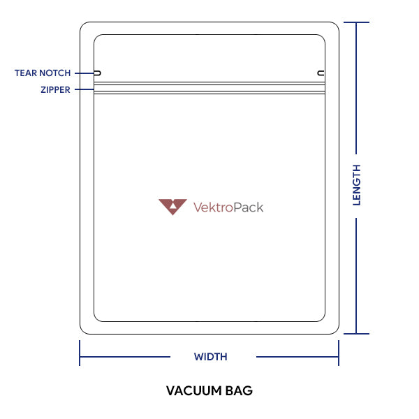 Clear Vacuum Bag with Reseal Zip